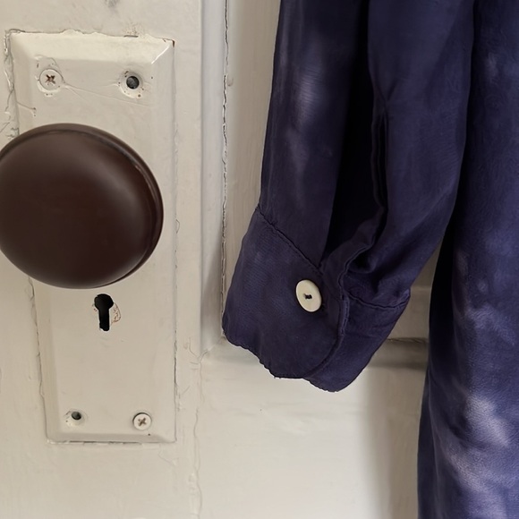 Lulu’s What I Like Navy Blue Tie-Dye Long Sleeve Shirt Dress - Picture 11 of 13